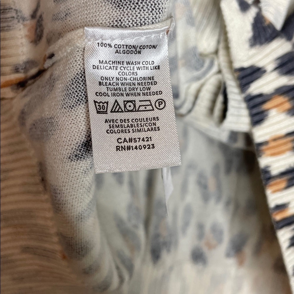 LOFT | Leopard Print Cotton Cardigan Size Small Petite NWT - Picture 4 of 5
